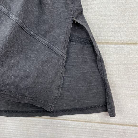 Free People Women Tank Top XS Black Studded Mesh V Neck Grunge Distressed Stretc - Picture 6 of 10